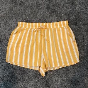 Forever 21 Yellow Flowy Shorts